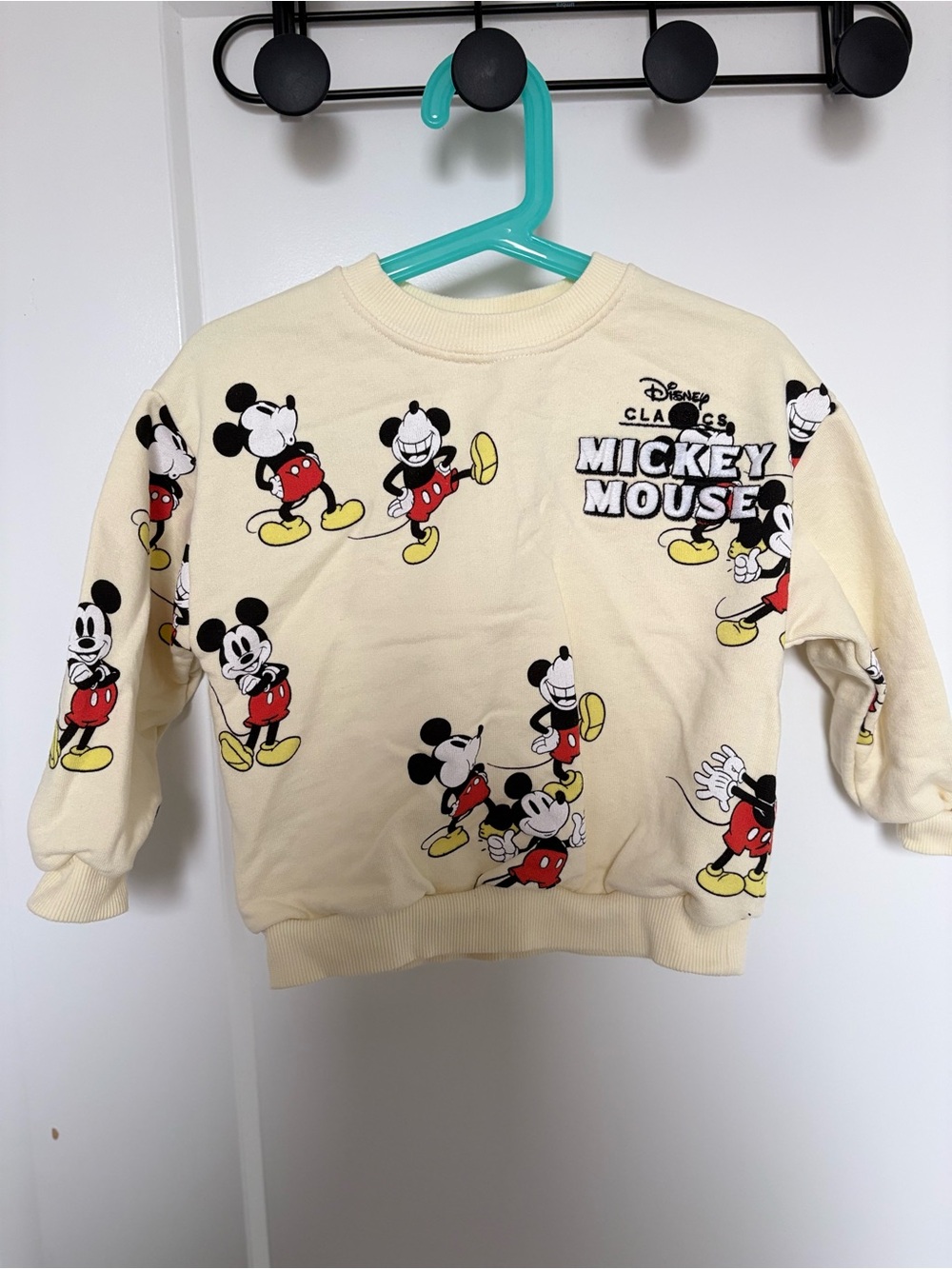 Zara Cream Mickey Graphic Sweatshirt